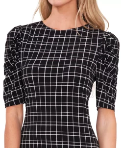 CeCe Women's Puff Sleeve Printed Knit Dress 8 CeCe Women's Puff Sleeve Printed Knit Dress -Clothing Shop 22206261 fpx