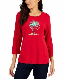 Karen Scott Women's Holiday Beach Top, Created For Macy's -Clothing Shop 22206646 fpx