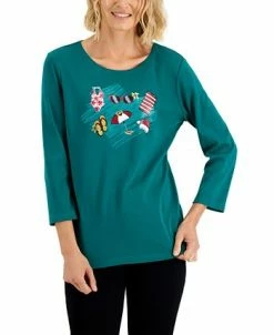 Karen Scott Women's Holiday Beach Top, Created For Macy's -Clothing Shop 22207927 fpx