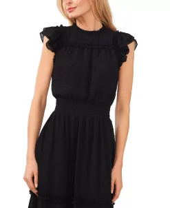 CeCe Ruffled Swiss Dot Midi Dress -Clothing Shop 22248235 fpx