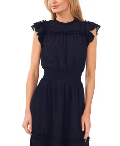 CeCe Ruffled Swiss Dot Midi Dress -Clothing Shop 22248276 fpx