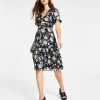 Bar III Women's Floral-Print Cutout Dress, Created For Macy's -Clothing Shop 22249425 fpx