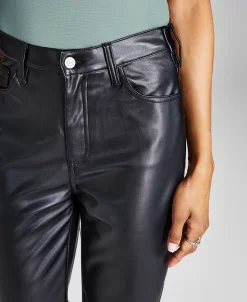 And Now This Women's High-Rise Faux-Leather Straight Pants 8 And Now This Women's High-Rise Faux-Leather Straight Pants -Clothing Shop 22250128 fpx
