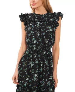 CeCe Women's Flutter-Sleeve Midi Dress 8 CeCe Women's Flutter-Sleeve Midi Dress -Clothing Shop 22260988 fpx