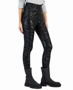 INC International Concepts Women's Animal-Print Metallic Ponté-Knit Skinny Pants, Created For Macy's -Clothing Shop 22269328 fpx