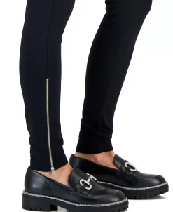INC International Concepts Women's Zipper-Hem Ponté-Knit Skinny Pants, Created For Macy's -Clothing Shop 22269339 fpx
