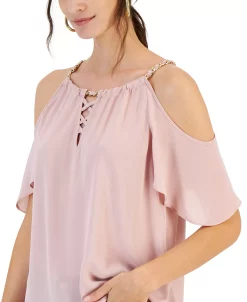 INC International Concepts Women's Cold-Shoulder Chain Halter Top, Created For Macy's 8 INC International Concepts Women's Cold-Shoulder Chain Halter Top, Created For Macy's -Clothing Shop 22269838 fpx