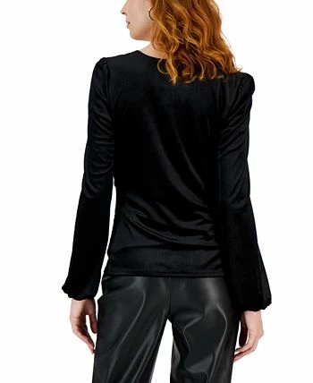 INC International Concepts Women's Sweetheart-Neck Ruched Velvet Top, Created For Macy's 4 INC International Concepts Women's Sweetheart-Neck Ruched Velvet Top, Created For Macy's - Image 2