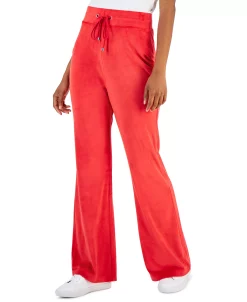 INC International Concepts Women's Velour High-Rise Flare-Leg Pants, Created For Macy's