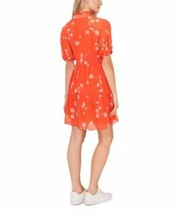 CeCe Women's Short Sleeve Floral Baby Doll Dress -Clothing Shop 22295562 fpx