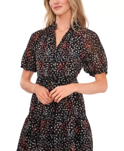 CeCe Women's Printed Clip Dot Baby Doll Dress -Clothing Shop 22295583 fpx