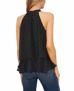CeCe Women's Polka Dot Double Layer Halter Blouse -Clothing Shop 22295627 fpx
