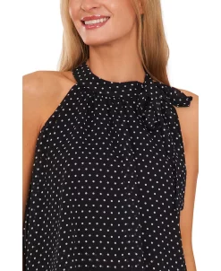 CeCe Women's Polka Dot Double Layer Halter Blouse -Clothing Shop 22295628 fpx