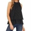 CeCe Women's Polka Dot Double Layer Halter Blouse