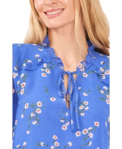 CeCe Women's Tie Neck Floral Print Blouse 8 CeCe Women's Tie Neck Floral Print Blouse -Clothing Shop 22295672 fpx