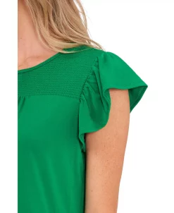 CeCe Women's Smocked-Yoke Knit Top -Clothing Shop 22296522 fpx