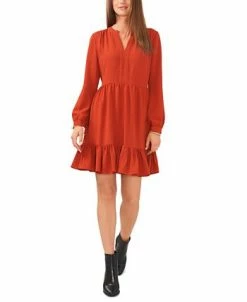 Vince Camuto Women's Ruched Flounce Dress -Clothing Shop 22324256 fpx