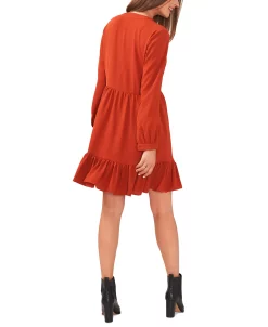 Vince Camuto Women's Ruched Flounce Dress -Clothing Shop 22324257 fpx