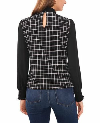 CeCe Women's Mixed-Media Bow Top 4 CeCe Women's Mixed-Media Bow Top - Image 2