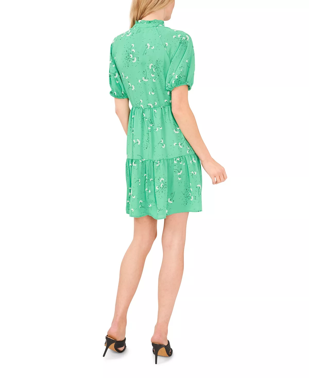 CeCe Women's V-neck Baby Doll Ditsy Floral Dress 4 CeCe Women's V-neck Baby Doll Ditsy Floral Dress - Image 2