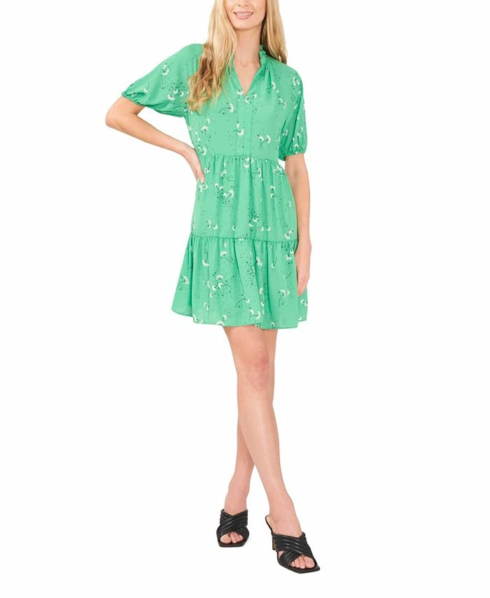 CeCe Women's V-neck Baby Doll Ditsy Floral Dress 3 CeCe Women's V-neck Baby Doll Ditsy Floral Dress