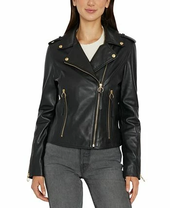 Sam Edelman Women's Leather Moto Jacket 8 Sam Edelman Women's Leather Moto Jacket - Image 6