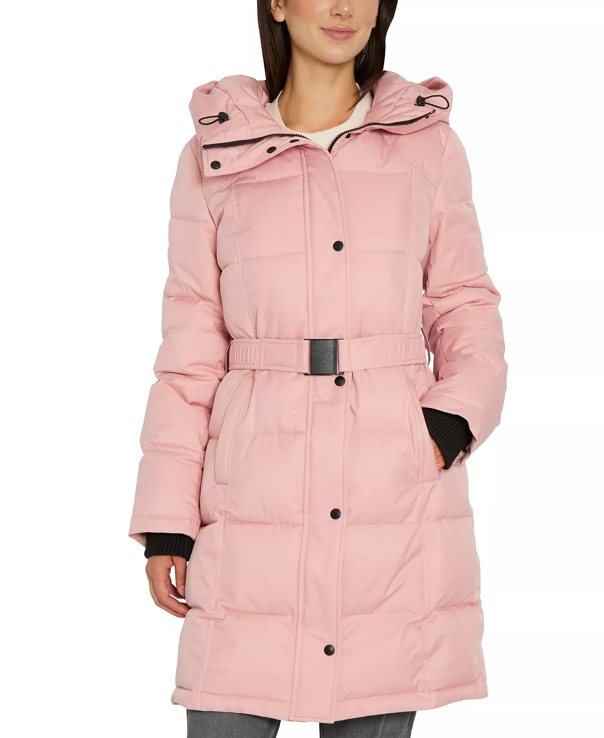 Sam Edelman Women's Belted Hooded Puffer Coat 5 Sam Edelman Women's Belted Hooded Puffer Coat - Image 3
