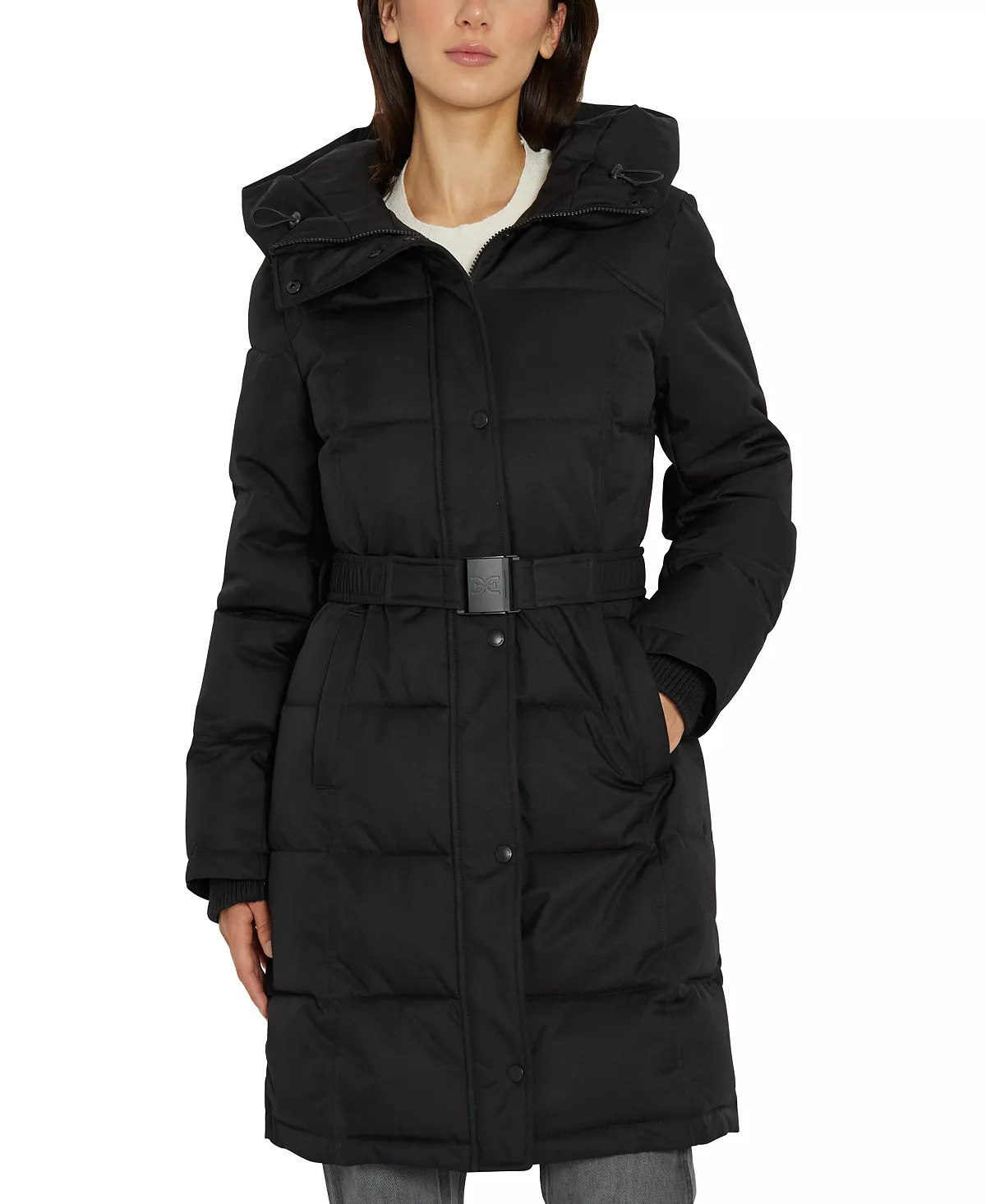Sam Edelman Women's Belted Hooded Puffer Coat 6 Sam Edelman Women's Belted Hooded Puffer Coat - Image 4