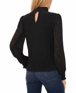 CeCe Women's Floral-Jacquard Long-Sleeve Knit Top 7 CeCe Women's Floral-Jacquard Long-Sleeve Knit Top -Clothing Shop 22336588 fpx