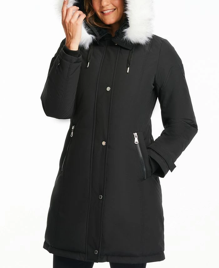 Vince Camuto Women's Faux-Fur-Trim Hooded Parka 3 Vince Camuto Women's Faux-Fur-Trim Hooded Parka