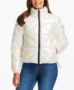 Vince Camuto Women's Shine Hooded Cropped Puffer Coat -Clothing Shop 22337300 fpx