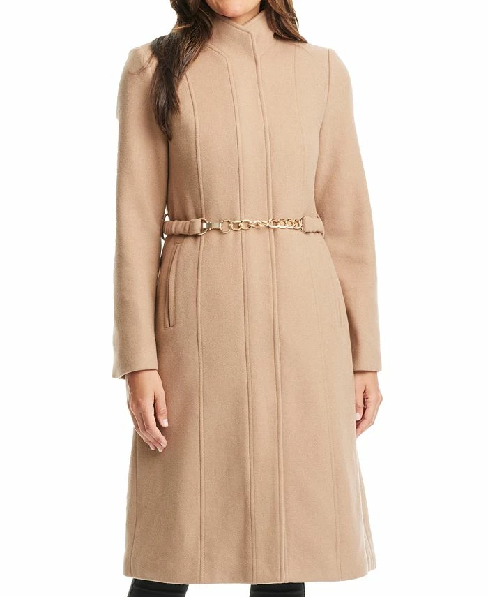 Vince Camuto Women's Chain Belted Maxi Coat 3 Vince Camuto Women's Chain Belted Maxi Coat