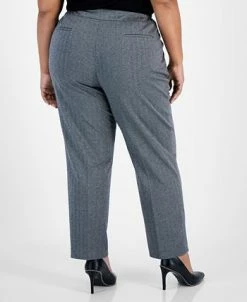 Bar III Plus Size Shimmer Herringbone Ankle Pants, Created For Macy's -Clothing Shop 22337649 fpx