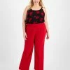 Bar III Plus Size Textured Crepe Wide-Leg Pants, Created For Macy's -Clothing Shop 22337664 fpx