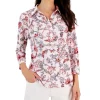 Charter Club Women's Floral Paisley Polo Top, Created For Macy's 2 Charter Club Women's Floral Paisley Polo Top, Created For Macy's -Clothing Shop 22369236 fpx