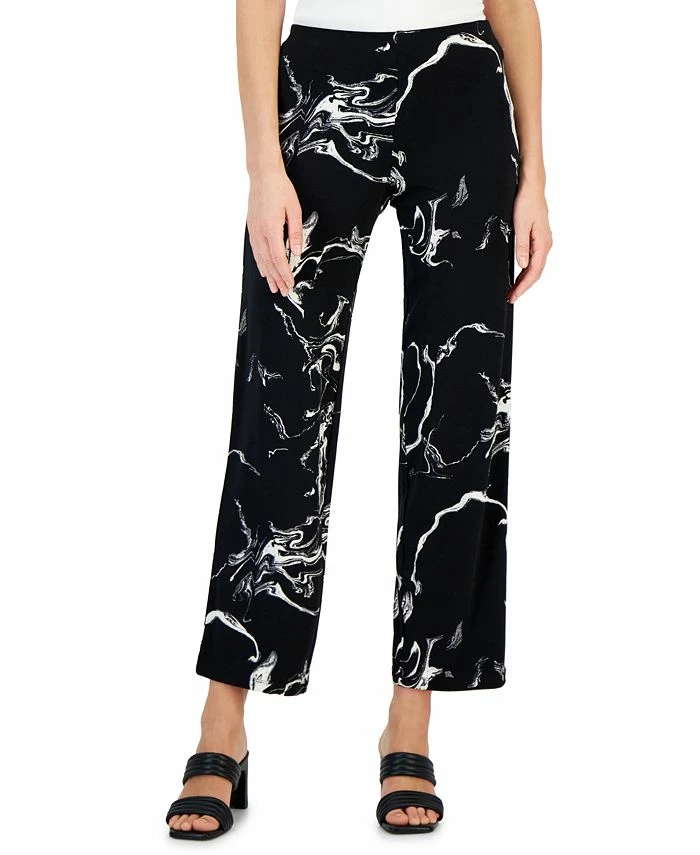 Alfani Women's Printed Wide-Leg Pants, Created For Macy's 3 Alfani Women's Printed Wide-Leg Pants, Created For Macy's