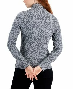 Style & Co Women's Leopard Turtleneck Sweater, Created For Macy's -Clothing Shop 22419181 fpx