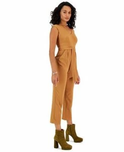 Bar III Women's V-Neck Tie-Waist Jumpsuit, Created For Macy's -Clothing Shop 22426545 fpx