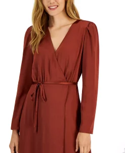 INC International Concepts Women's V-Neck Faux Wrap Dress, Created For Macy's -Clothing Shop 22438946 fpx