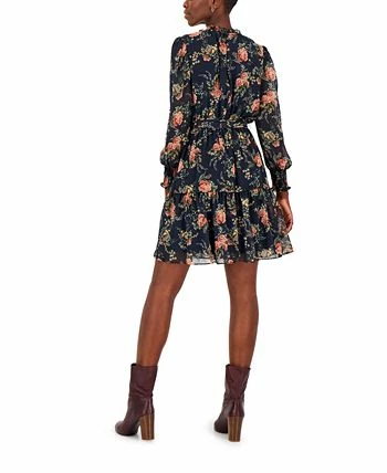 INC International Concepts Hiffon Printed Blouson-Sleeve Fit & Flare Dress, Created For Macy's 4 INC International Concepts Hiffon Printed Blouson-Sleeve Fit & Flare Dress, Created For Macy's - Image 2