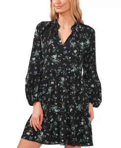 CeCe Women's V-Neck Raglan Sleeve Tiered Dress -Clothing Shop 22468146 fpx