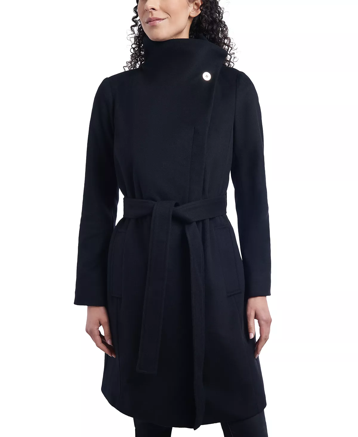 Michael Kors Women's Asymmetric Belted Wrap Coat, Created For Macy's 7 Michael Kors Women's Asymmetric Belted Wrap Coat, Created For Macy's - Image 5