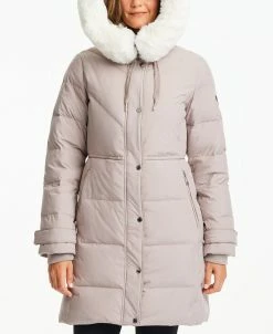 Vince Camuto Women's Faux-Fur-Collar Hooded Puffer Coat -Clothing Shop 22476044 fpx