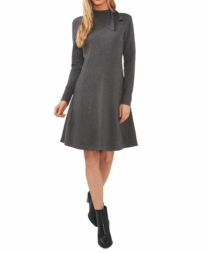 CeCe Women's Mock Neck Sweater Tie Dress 3 CeCe Women's Mock Neck Sweater Tie Dress