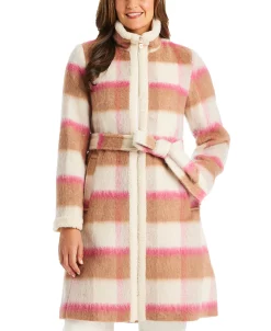 Kate Spade New York Women's Belted Plaid Coat 12 Kate Spade New York Women's Belted Plaid Coat -Clothing Shop 22521973 fpx