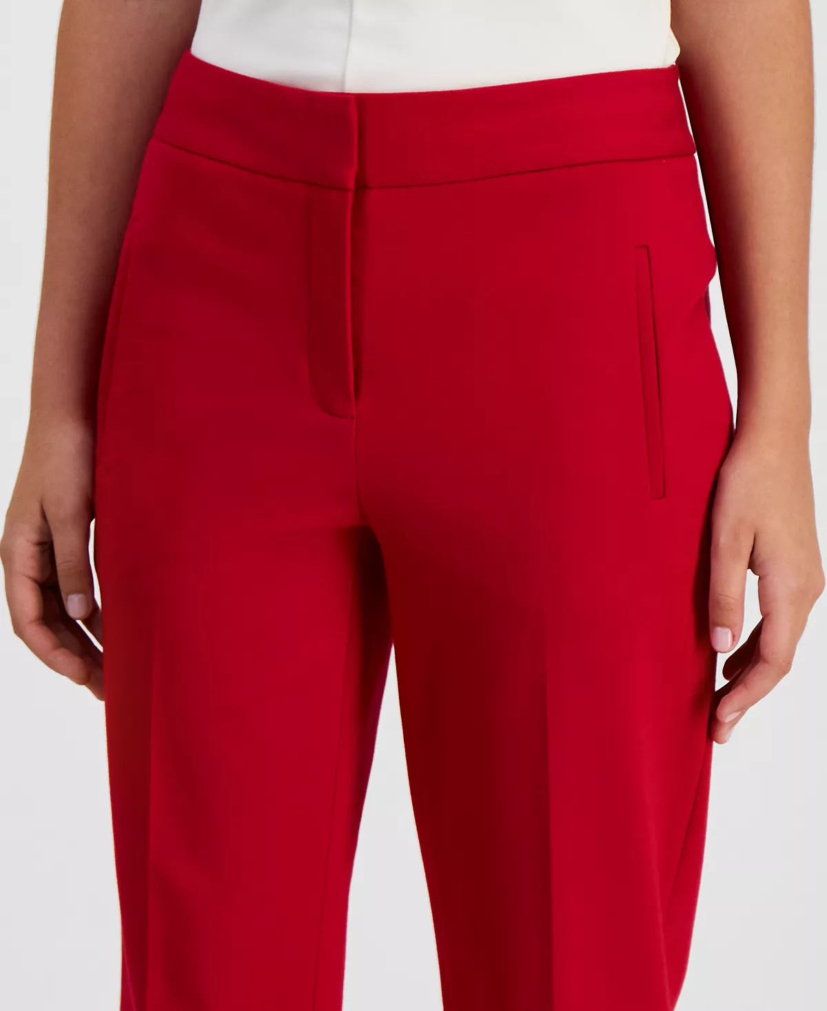 Bar III Women's Straight-Leg Mid-Rise Ankle Pants, Created For Macy's 6 Bar III Women's Straight-Leg Mid-Rise Ankle Pants, Created For Macy's - Image 4