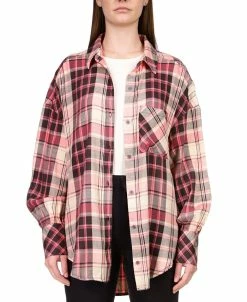 Sanctuary Women's Plaid-Print Drop-Shoulder Tunic Shirt