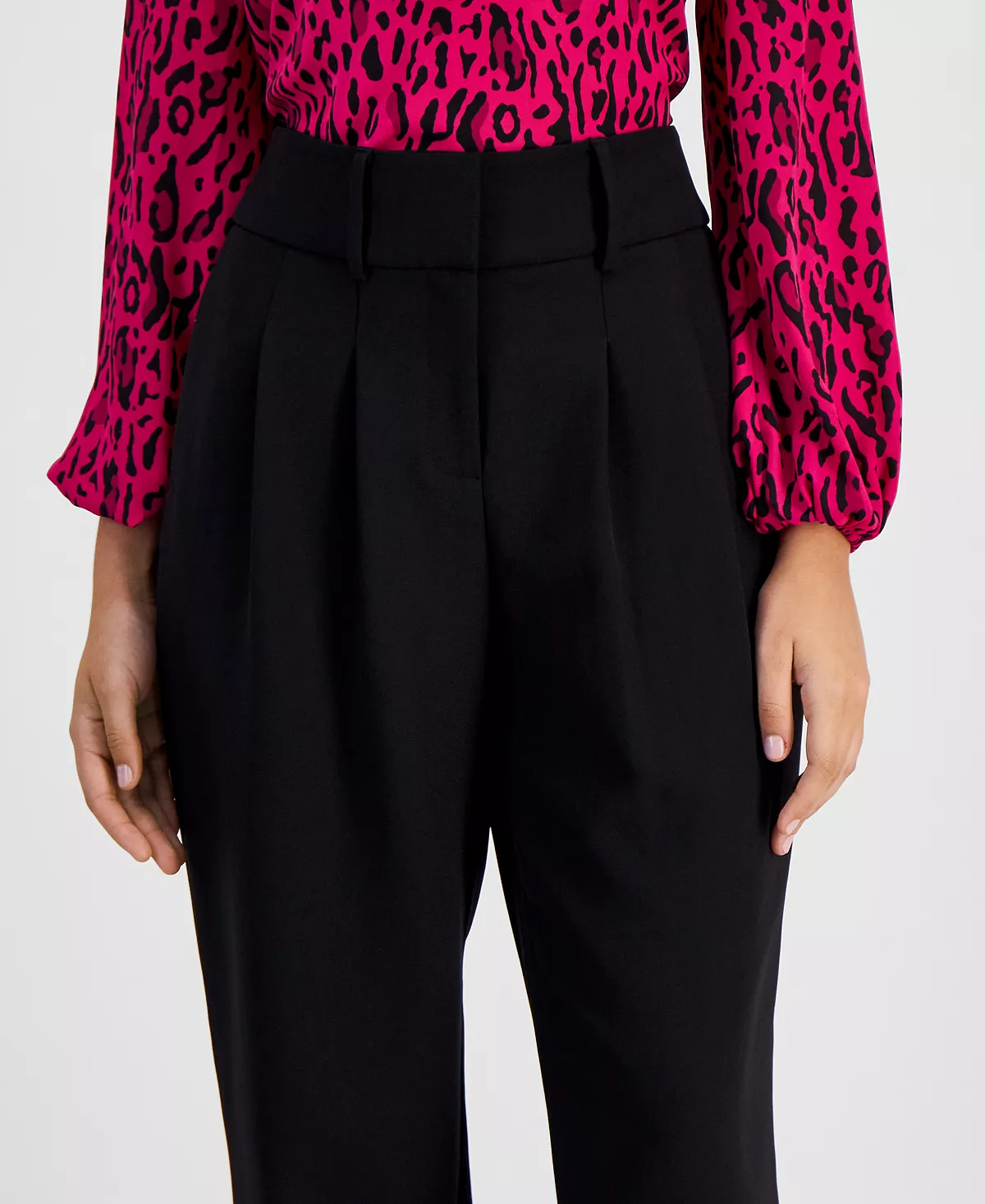 Bar III Women's Pleat-Front Mid-Rise Ankle Pants, Created For Macy's 9 Bar III Women's Pleat-Front Mid-Rise Ankle Pants, Created For Macy's - Image 7