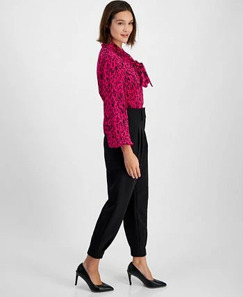 Bar III Women's Pleat-Front Mid-Rise Ankle Pants, Created For Macy's 8 Bar III Women's Pleat-Front Mid-Rise Ankle Pants, Created For Macy's - Image 6