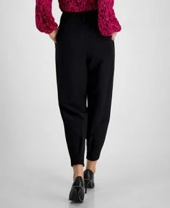 Bar III Women's Pleat-Front Mid-Rise Ankle Pants, Created For Macy's 11 Bar III Women's Pleat-Front Mid-Rise Ankle Pants, Created For Macy's -Clothing Shop 22562597 fpx